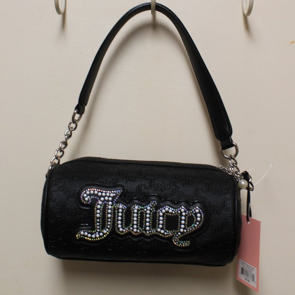 Juicy Couture Rhinestone Color Change String Of Pearls Roll Bag NWT